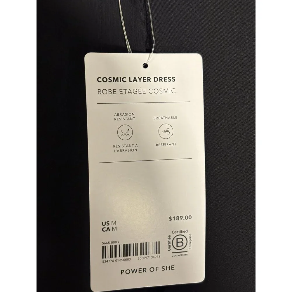 Athleta Black Midi Shirt Dress W/ Collar & Long Sleeves Button Front Size M - Picture 14 of 14